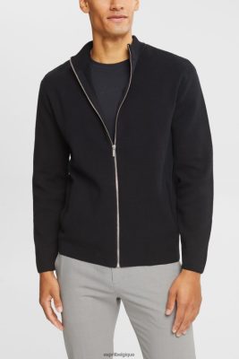 Esprit Robe De Plage - Esprit cardigan avec zip noir hommes DJX6JH921 pulls
