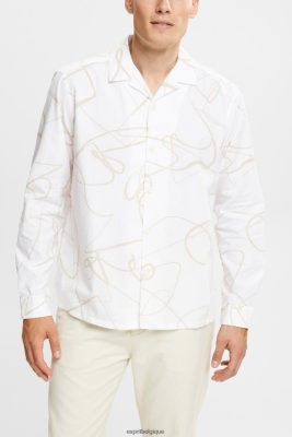 Esprit Robe De Plage - Esprit chemise avec un motif blanc hommes DJX6JH909 chemises