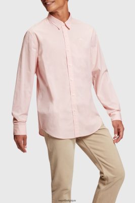 Esprit Robe De Plage - Esprit chemise slim fit en popeline à badge dauphin rose clair hommes DJX6JH804 chemises