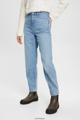 Esprit Robe De Plage - Esprit jean coupe banane taille haute lavage à la lumière bleue femmes DJX6JH321 jean