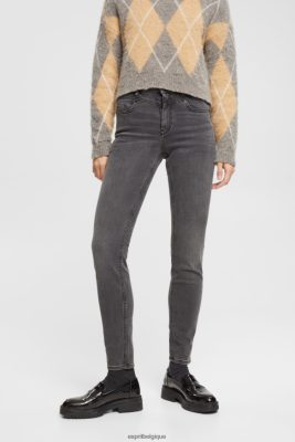 Esprit Robe De Plage - Esprit jean gainant à taille haute gris foncé femmes DJX6JH342 jean