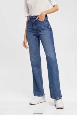 Esprit Robe De Plage - Esprit jean évasé rétro taille haute bleu délavé moyen femmes DJX6JH327 jean