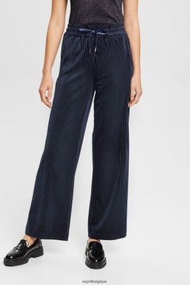 Esprit Robe De Plage - Esprit pantalon de jogging coupe large à rayures marine femmes DJX6JH423 joggers