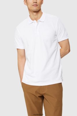 Esprit Robe De Plage - Esprit polo en piqué de coton pima blanc hommes DJX6JH924 polos