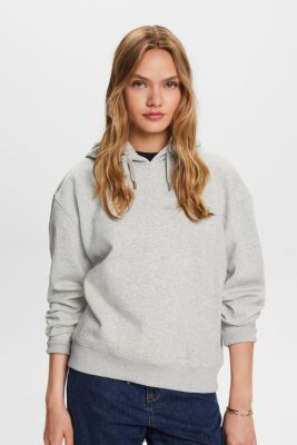 Esprit Robe De Plage - Esprit recyclé : sweat à capuche oversize gris clair femmes DJX6JH30 sweats et sweats à capuche
