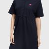 Esprit Robe De Plage - Esprit robe polo plissée Dolphin Tennis Club noir femmes DJX6JH501 robes