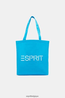 Esprit Robe De Plage - Esprit sac cabas en toile à logo turquoise hommes DJX6JH39 accessoires