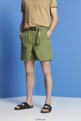 Esprit Robe De Plage - Esprit short avec ceinture intégrée olive hommes DJX6JH672 shorts