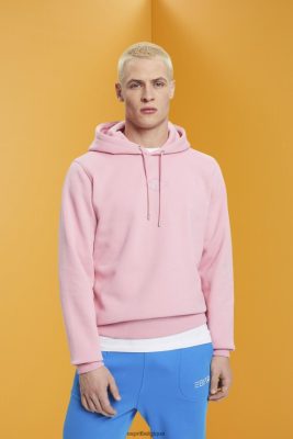 Esprit Robe De Plage - Esprit sweat à capuche avec logo imprimé sur la poitrine rose hommes DJX6JH642 sweats et sweats à capuche