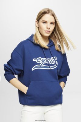 Esprit Robe De Plage - Esprit sweat à capuche à logo imprimé encre femmes DJX6JH171 sweats et sweats à capuche