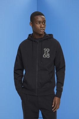 Esprit Robe De Plage - Esprit sweat à capuche zippé sur toute la longueur noir hommes DJX6JH633 sweats et sweats à capuche