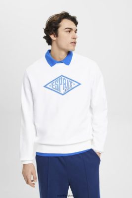 Esprit Robe De Plage - Esprit sweat à logo imprimé blanc hommes DJX6JH654 sweats et sweats à capuche