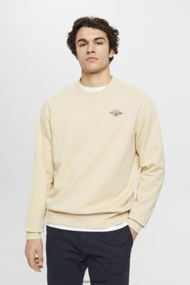 Esprit Robe De Plage - Esprit sweat-shirt avec logo imprimé au dos beige hommes DJX6JH645 sweats et sweats à capuche