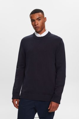 Esprit Robe De Plage - Esprit sweat-shirt à col rond en coton marine hommes DJX6JH579 sweats et sweats à capuche