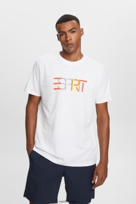 Esprit Robe De Plage - Esprit t-shirt avec imprimé sur le devant, 100% coton blanc hommes DJX6JH738 t-shirts