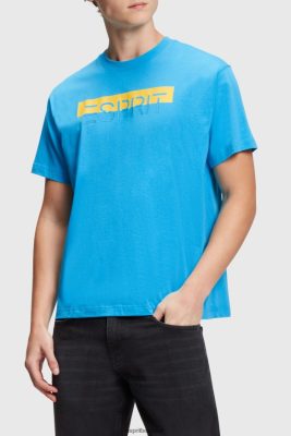 Esprit Robe De Plage - Esprit t-shirt à logo brillant mat turquoise hommes DJX6JH618 t-shirts