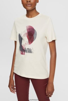 Esprit Robe De Plage - Esprit t-shirt à logo, mélange de tencel nu femmes DJX6JH441 t-shirts