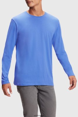 Esprit Robe De Plage - Esprit t-shirt régulier en jersey uni bleu hommes DJX6JH861 t-shirts