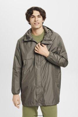 Esprit Robe De Plage - Esprit veste de pluie légère avec capuche vert kaki hommes DJX6JH765 vestes