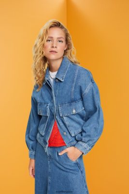 Esprit Robe De Plage - Esprit veste en jean bleu délavé moyen femmes DJX6JH549 vestes